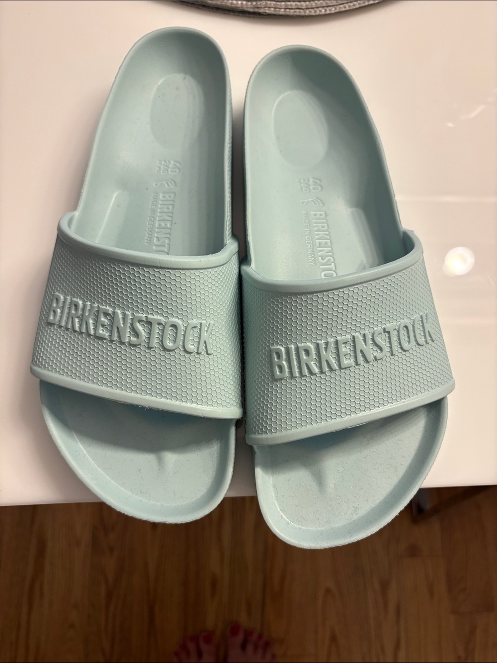 Birkenstock Light Aqua Slide Sandals - Single Strap EVA